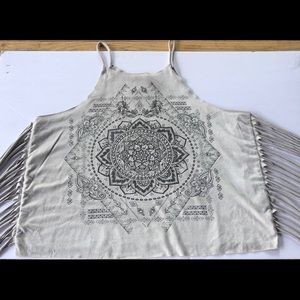 Women's Charlotte Russe Grey Suede like Fabric Top